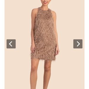 NWT TRINA TURK URSA MAJOR FEATHER DRESS